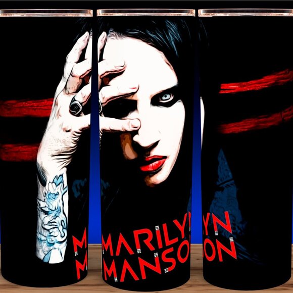 Marilyn Manson Rock n Roll Legend Cup Mug Tumbler 20oz - Picture 1 of 3